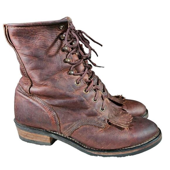 Leather Western Boots. Riding/ Work VibramSoless. Size 8.5 - Picture 5 of 9